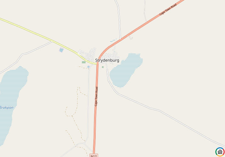 Map location of Strydenburg